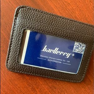 New baellerry leather Men’s wallet/credit card holder.Dark Brown .Price fixed